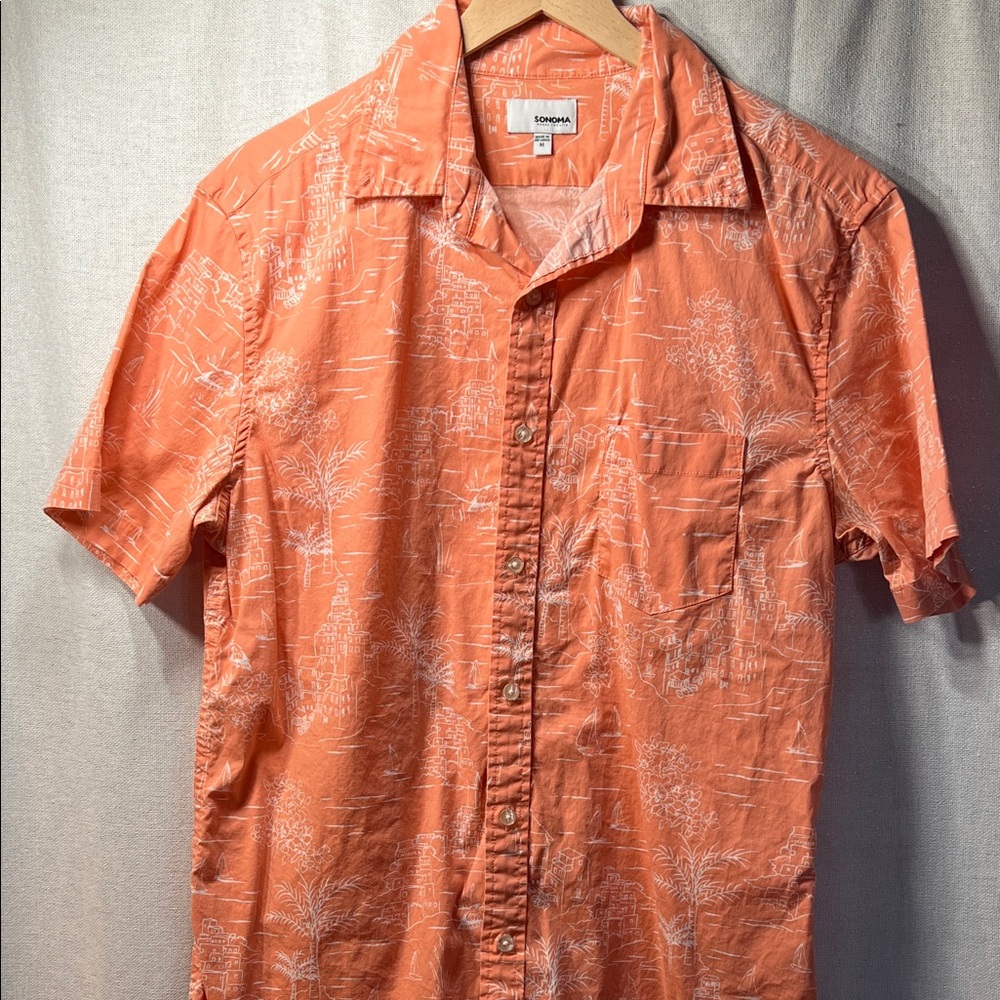 Sonoma Orange Button Down Shirt